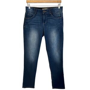 Democracy "Ab"solution Mid Rise Ankle Jeans Womens 6 Blue Denim Casual Stretch